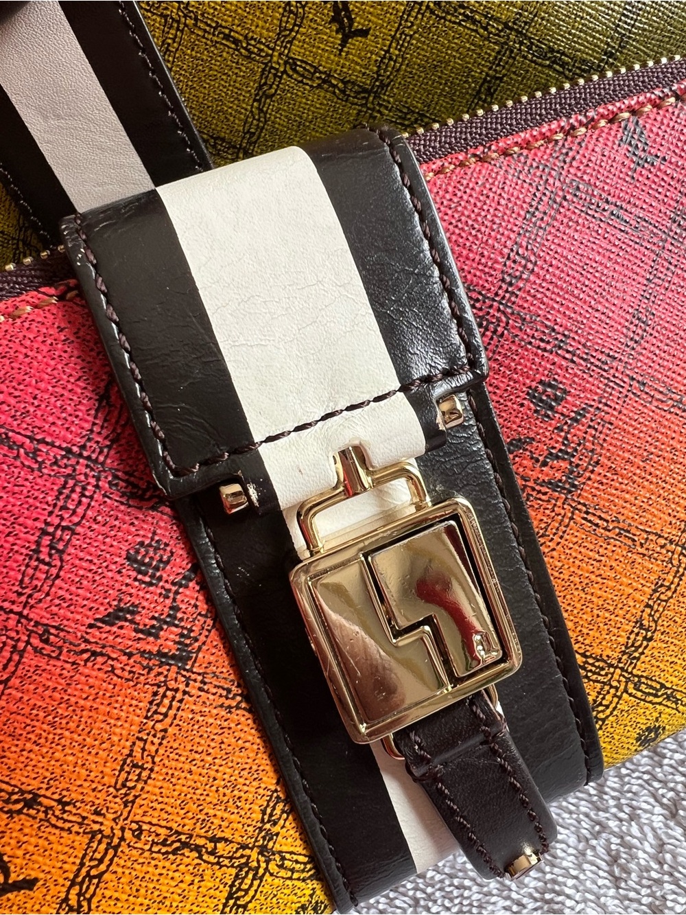 L.A.M.B Rasta Ombré Montego Bowler Satchel & NWOT Wallet Set Dustbag Included - Picture 4 of 9